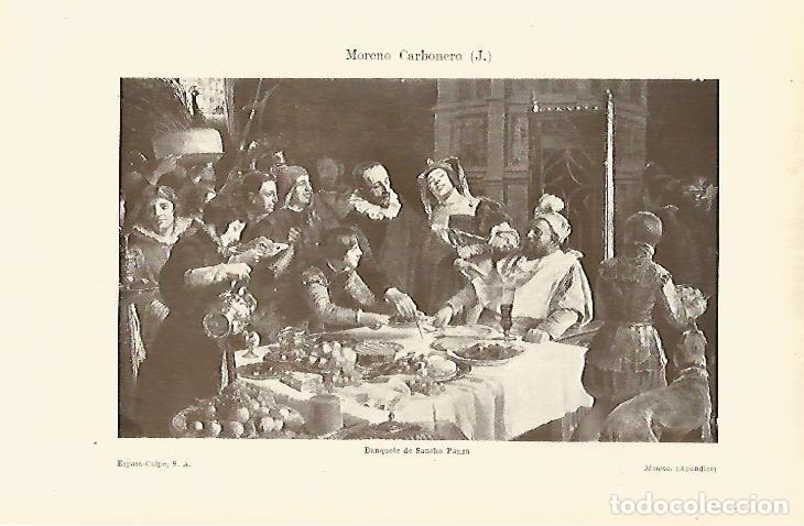 Cartoline: LAMINA ESPASA 17657: Banquete de Sancho Panza por J. Moreno Carbonero - Varios