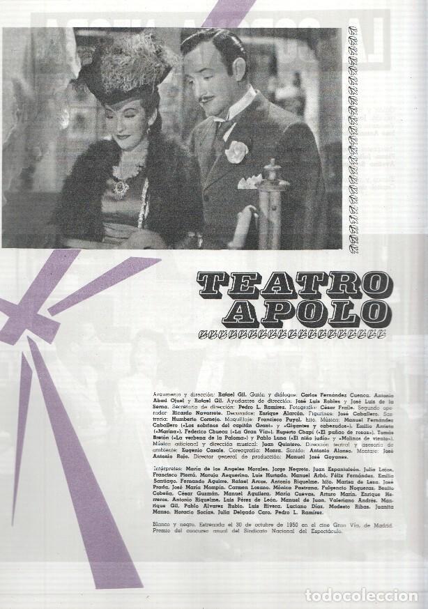 Cartes Postales: Ficha cine Suevia Films: Teatro apolo y La corona negra - varios