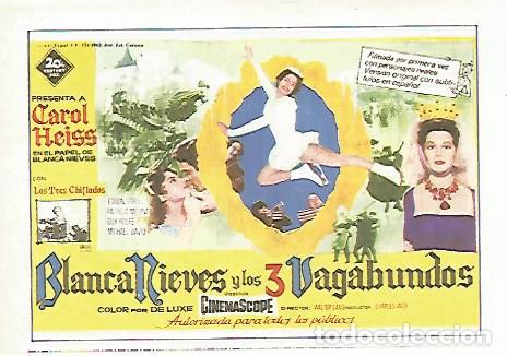 Postais: CROMO CINE 1856: BLANCANIEVES Y LOS TRES VAGABUNDOS - Varios