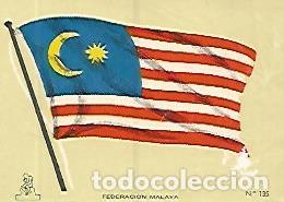 Cartoline: CROMO COLECCION UNIVERSAL 1947: BANDERA FEDERACION MALAYA. Numero 135 - Varios