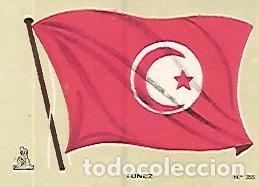Cartoline: CROMO COLECCION UNIVERSAL 2030: BANDERA TUNEZ. Numero 355 - Varios