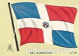 Cartoline: CROMO COLECCION UNIVERSAL 2014: BANDERA REPUBLICA DOMINICANA. Numero 319 - Varios