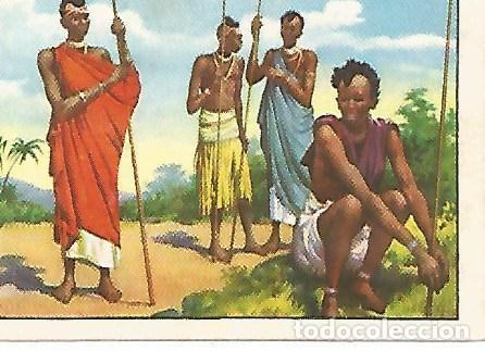 Cartoline: CROMO CHOCOLATES BATANGA - Album no 1 A traves de Africa. Serie VIII. Cromo no 6. Los gigantes Wat