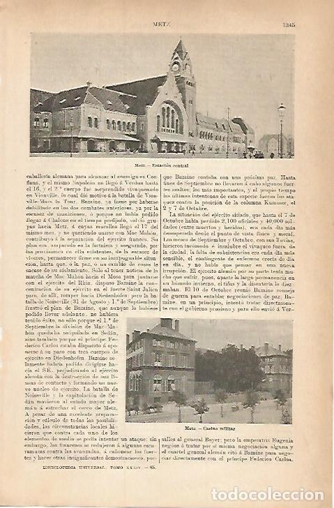 Postkarten: LAMINA ESPASA Alemania 17907: Estacion central de Metz Alemania - Varios