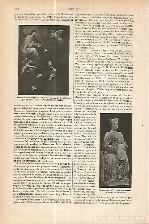 Postais: LAMINA ESPASA 17824: Virgen de la Merced - Varios