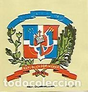 Postkarten: CROMO COLECCION UNIVERSAL 2177: ESCUDO REPUBLICA DOMINICANA. Numero 317 - Varios