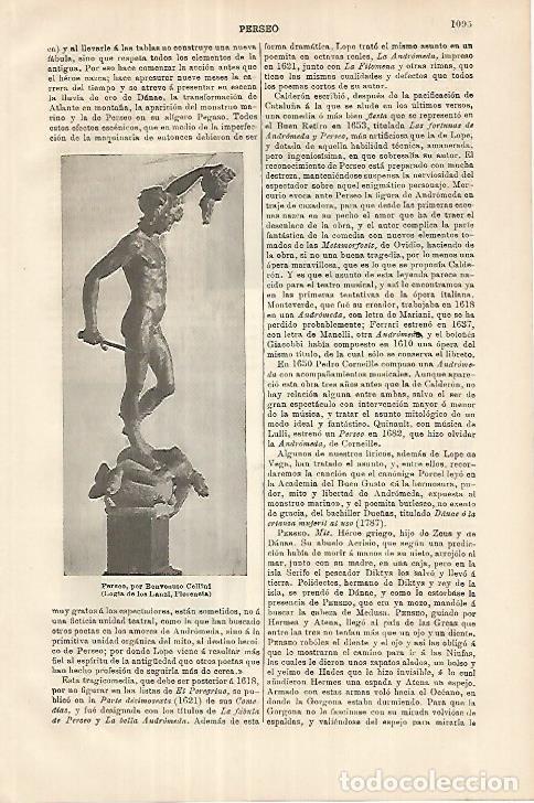 Postais: LAMINA ESPASA 18041: Perseo en Florencia - Varios