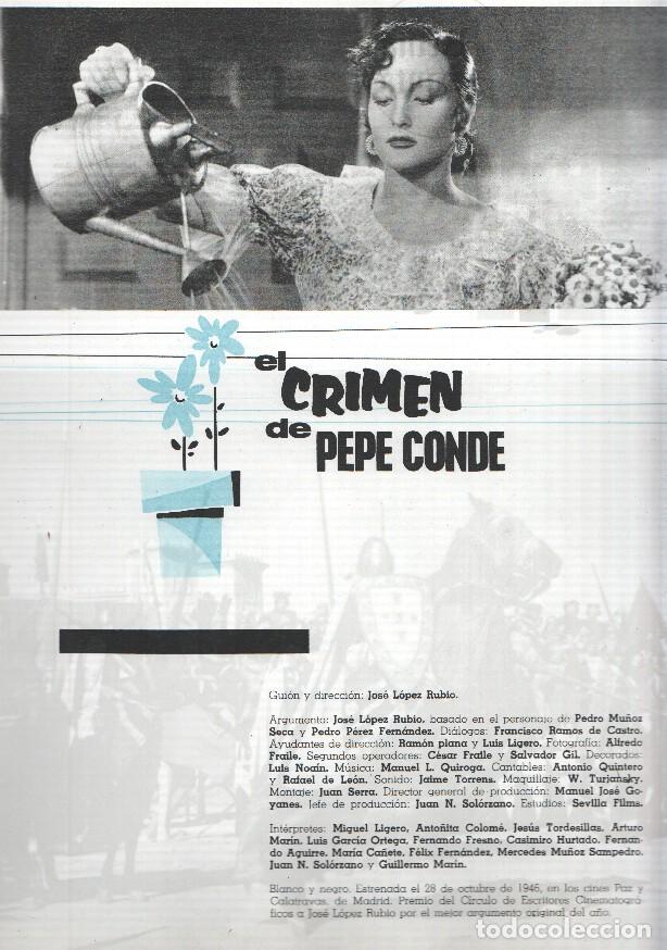 Cartoline: Ficha cine Suevia Films: El crimen de Pepe Conde y Reina Santa - varios