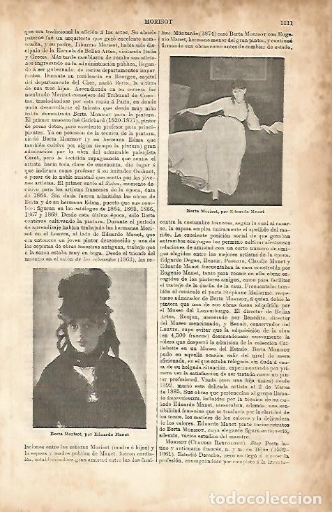 Postais: LAMINA ESPASA 8764: Berta Morissot por Monet - Varios