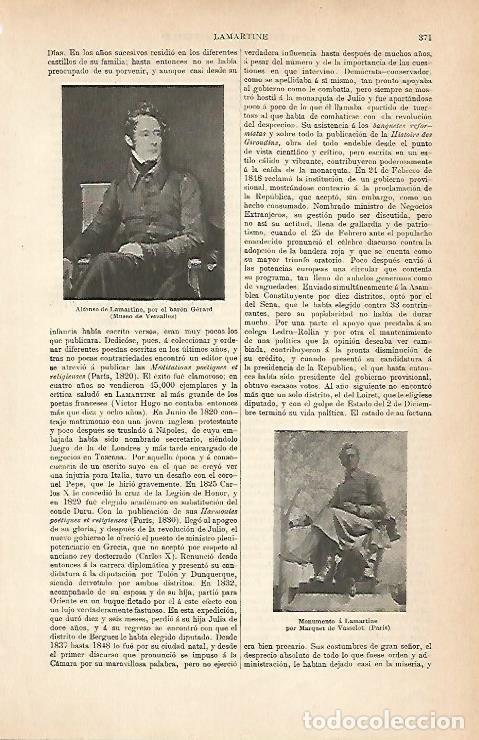 Postkarten: LAMINA ESPASA 8932: Alfonso de Lamartine - Varios