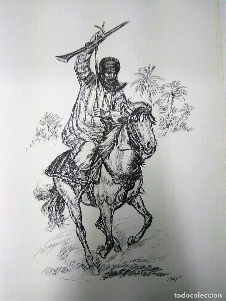 Postales: Laminas Carlos Freixas: Jinetes 02- JINETE ARABE A CABALLO (Serie estudios 23) - Carlos Freixas