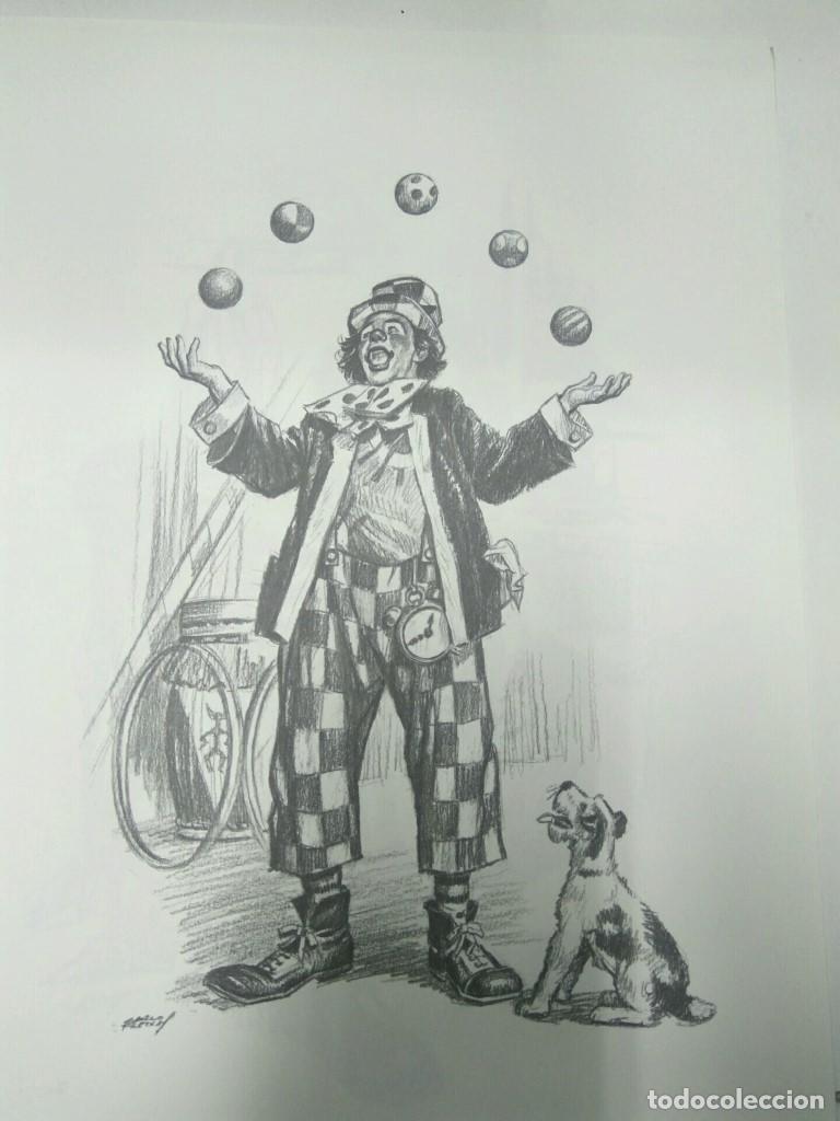 Cartoline: Laminas Carlos Freixas: PAYASOS, Numero 02: PAYASO MALAVARES Y PERRO (Serie Estudios 11 ) - Carlos F