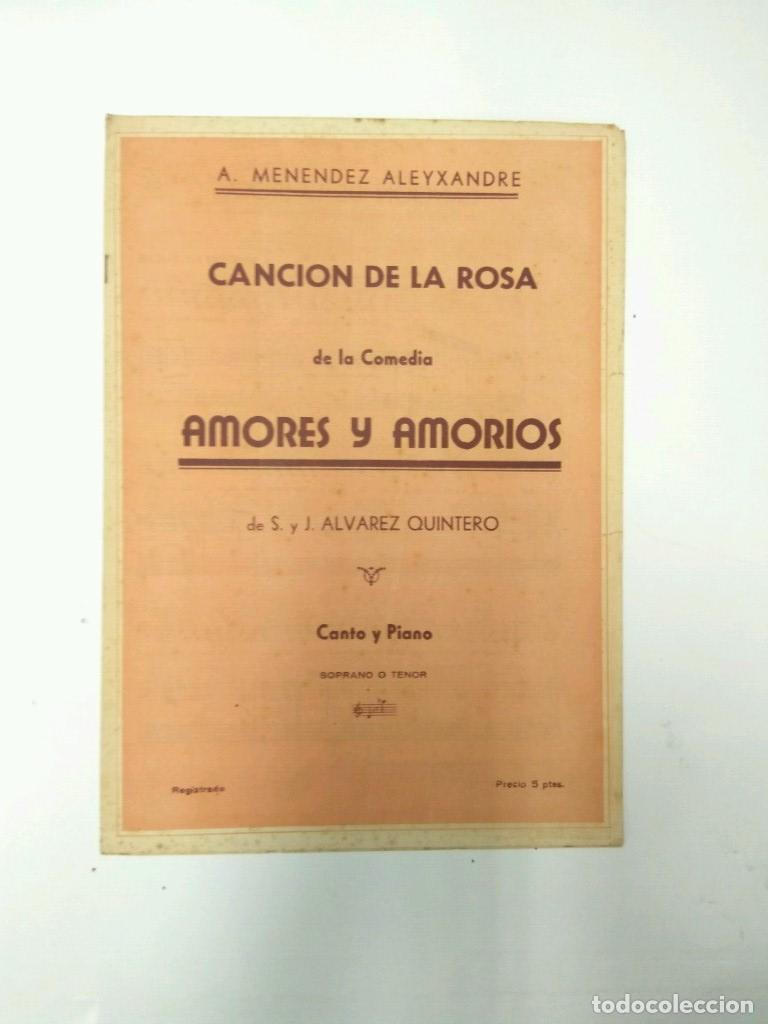 Postkarten: Libreto Partituras: ARTUR MENENDEZ ALEYXANDRE - Cancion de la Rosa (Amores y Amorios) - Artur Menen