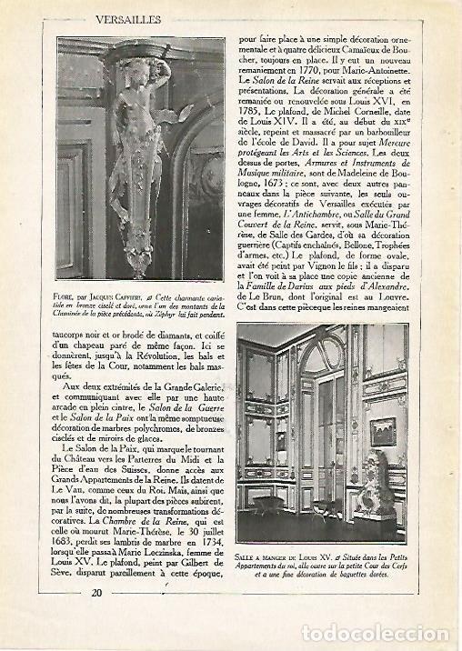 Postais: LAMINA 3707: VERSALLES. FLORA POR CAFFIERI. COMEDOR DE LUIS XV - Varios