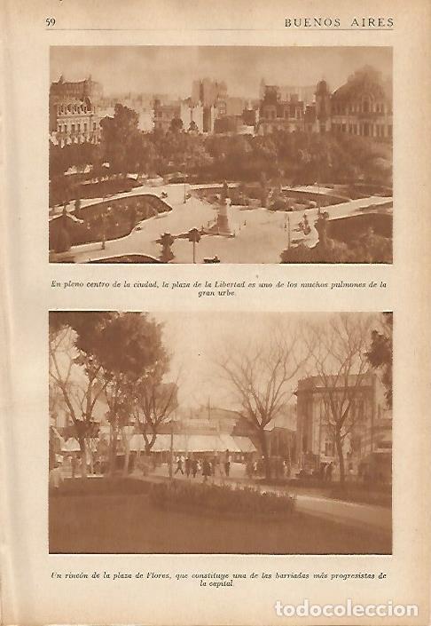 Postkarten: LAMINA 5529: Plaza de la Libertad y Plaza de las Flores en Buenos Aires - Edmundo T. Calca&ntilde;o