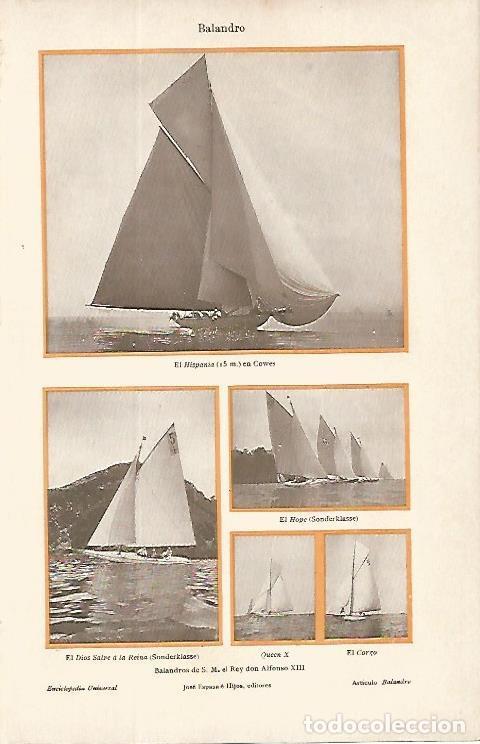 Cartoline: LAMINA ESPASA 9695: Balandros de Alfonso XIII - Varios