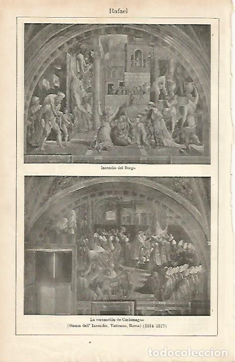 Cartoline: LAMINA ESPASA 5017: Estancia del Incendio en El Vaticano por Rafael - Varios Autores