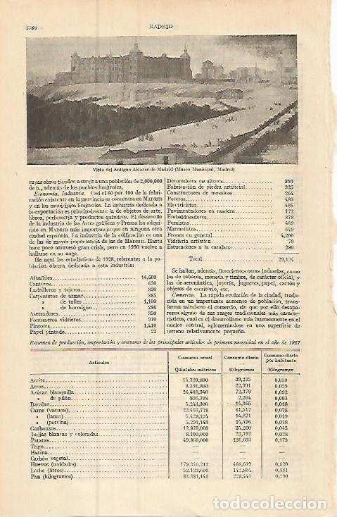 Postkarten: LAMINA ESPASA 9355: Vista del antiguo Alcazar de Madrid - Varios
