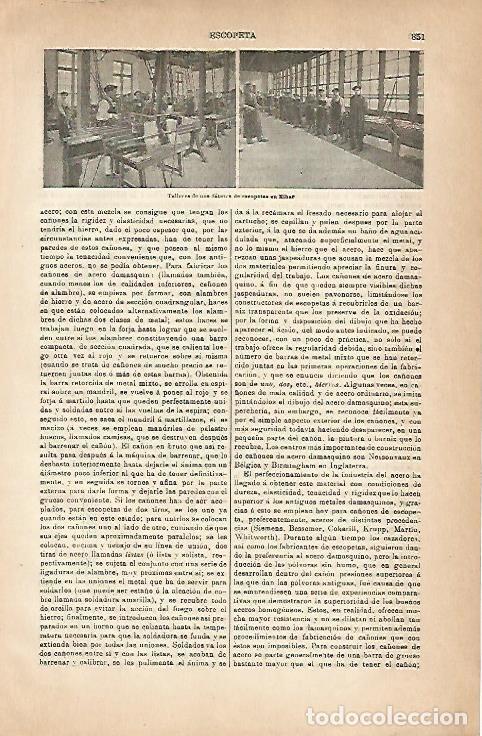 Cartoline: LAMINA ESPASA 18889: Fabrica de escopetas en Eibar - Varios