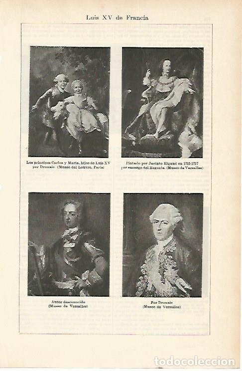 Cartes Postales: LAMINA ESPASA 1795: Retratos de la familia de Luis XV de Francia - Varios Autores