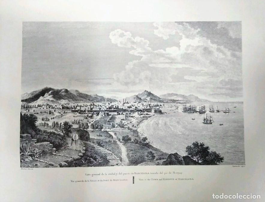 Postcards: Lamina CATALOGNE, Numero 03: Vista General de Barcelona desde el pie del Montjony (Abadia de Montser