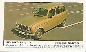 Postales: CROMO 273 ALBUM COCHES MOTOR 16: RENAULT - R4 TL - Varios