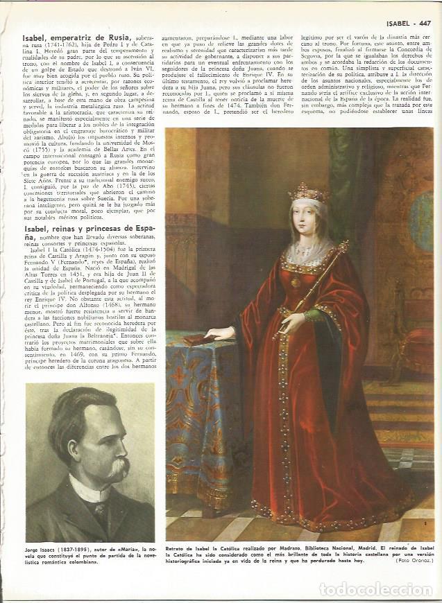 Postkarten: LAMINA MONITOR 0088: ISABEL LA CATOLICA POR MADRAZO. JORGE ISAACS - Varios