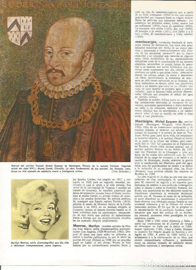 Postales: LAMINA MONITOR 0078: RETRATO DE M. EYQUEM DE MONTAIGNE. MARILYN MONROE - Varios