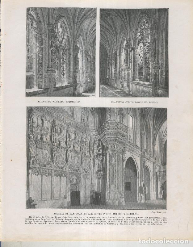 Postcards: Historia de Espa&ntilde;a lamina 066: Iglesia de San Juan de los Reyes (Toledo) - Varios