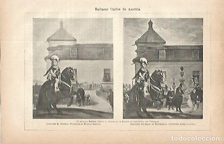 Cartoline: LAMINA ESPASA 9708: El principe Carlos de Austria en la escuela de equitacion por Velazquez - Varios