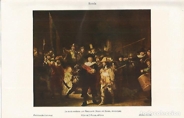 Cartoline: LAMINA ESPASA 19232: La ronda nocturna por Rembrandt - Varios