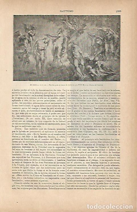 Postais: LAMINA ESPASA 9839: el bautismo de Cristo por Rubens - Varios