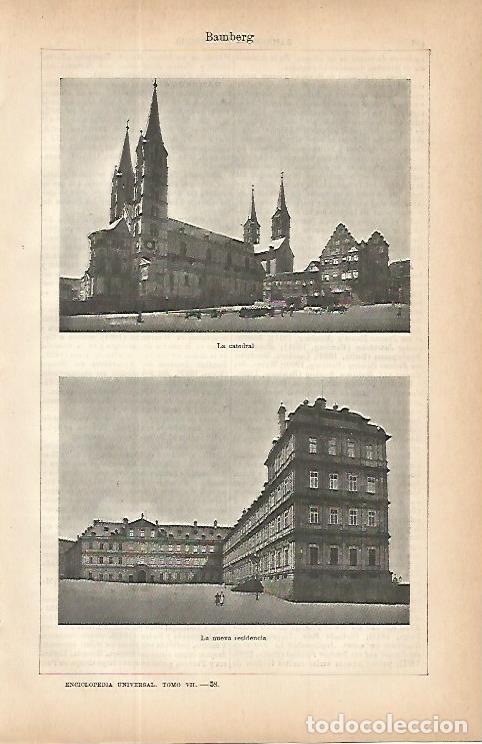 Cartes Postales: LAMINA ESPASA Alemania 9718: Vistas de Bamberg Alemania - Varios
