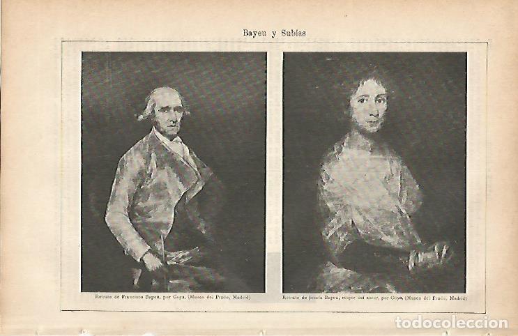 Postkarten: LAMINA ESPASA 9849: Retrato de Francisco Bayeu y de Josefa Bayeu por Goya - Varios