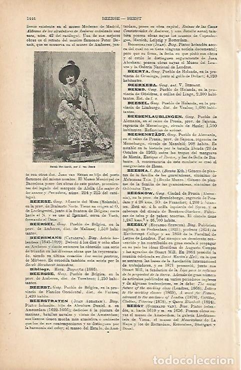 Postales: LAMINA ESPASA 9871: Sarah Bernhardt por Beers - Varios