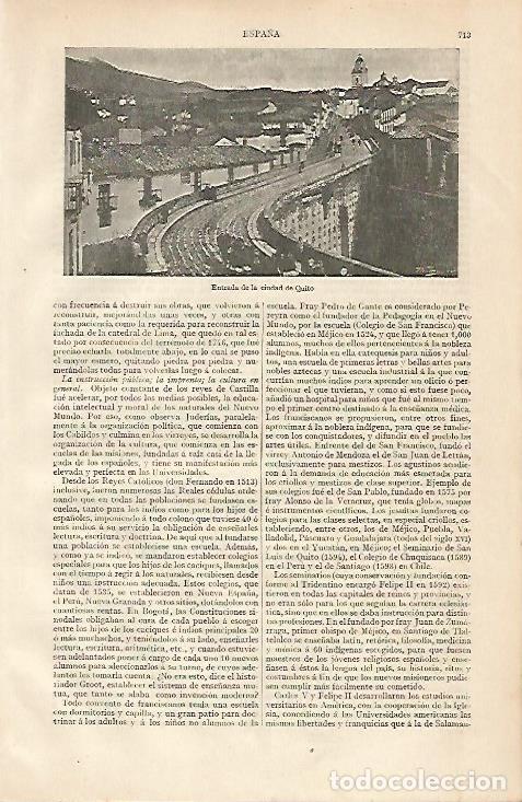 Postais: LAMINA ESPASA 10240: Entrada a Quito Ecuador - Varios