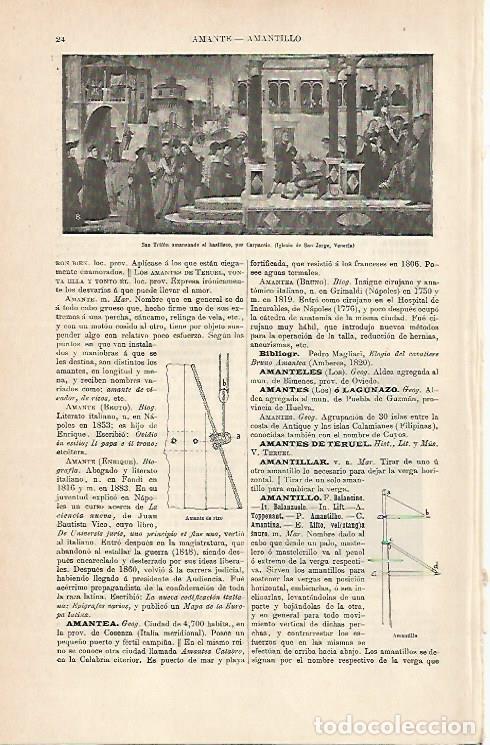 Postales: LAMINA ESPASA 5481: San Trition amasando el basilisco por Carpaccio - Varios Autores