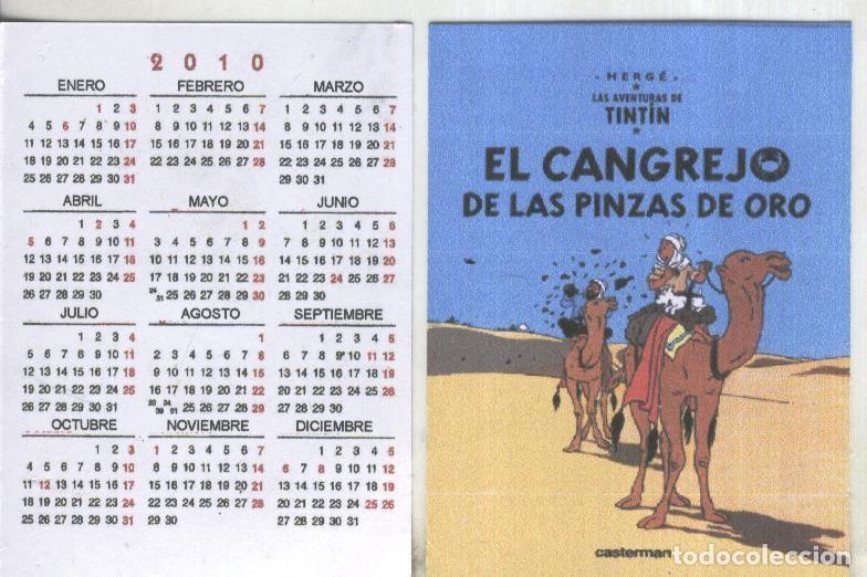 Postales: Calendario bolsillo 2010: Tintin: El cangrejo de las pinzas de oro - Varios