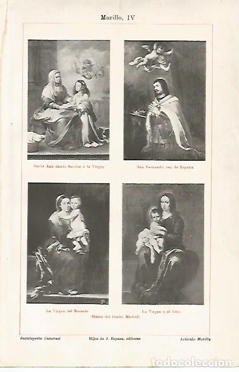 Postales: LAMINA ESPASA 10387: Obras de Murillo en el Museo del Prado - Varios