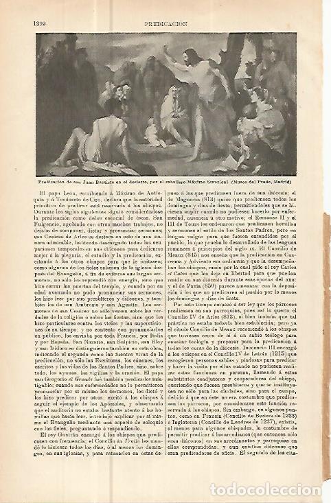 Postales: LAMINA ESPASA 10662: Predicacion de San Juan Bautista por Stanzioni - Varios