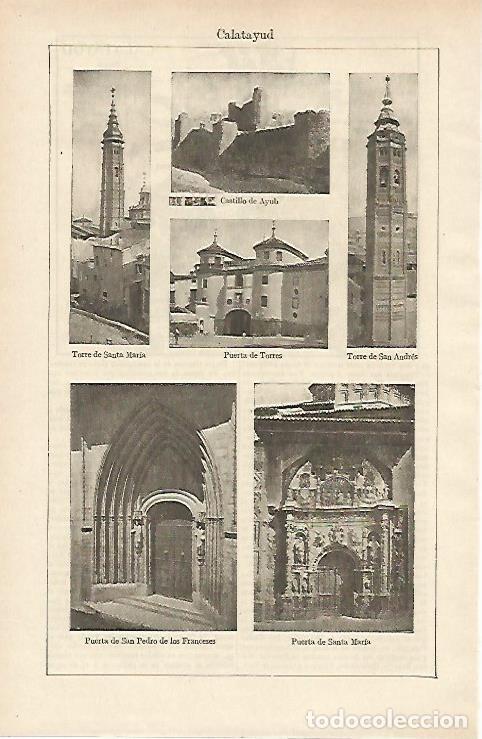 Cartoline: LAMINA ESPASA 14694: Vistas de Calatayud Zaragoza - Varios