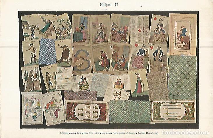 Cartoline: LAMINA ESPASA 10685: Naipes para echar las cartas de la Coleccion Babra de Barcelona - Varios