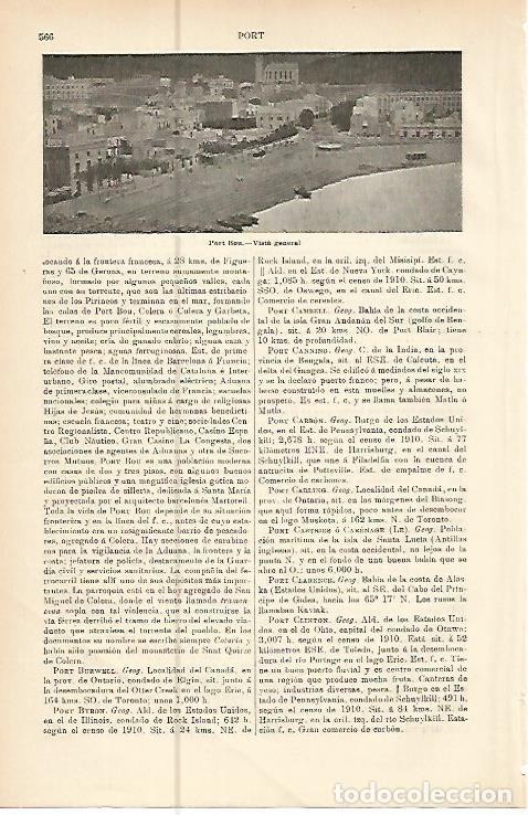 Postkarten: LAMINA ESPASA 10536: Vista de Portbou Girona - Varios