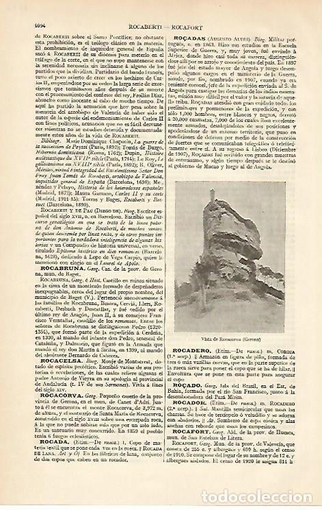 Postkarten: LAMINA ESPASA 6673: Vista de Rocacorva Girona - Varios Autores