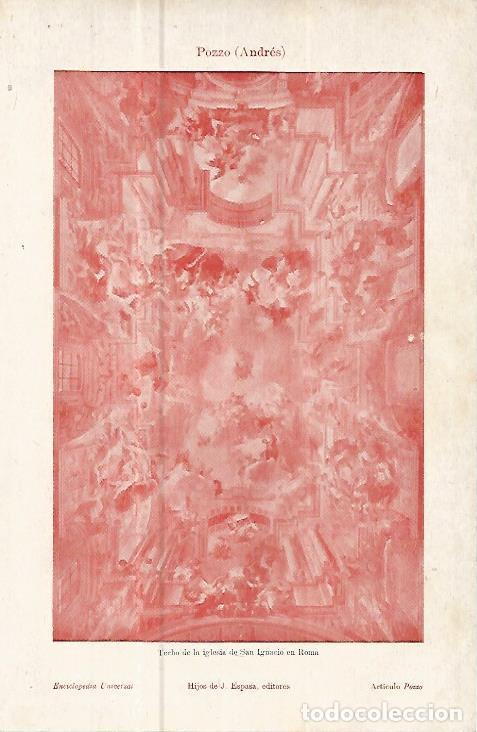 Cartoline: LAMINA ESPASA 10625: Techo de San Ignacio en Roma - Varios