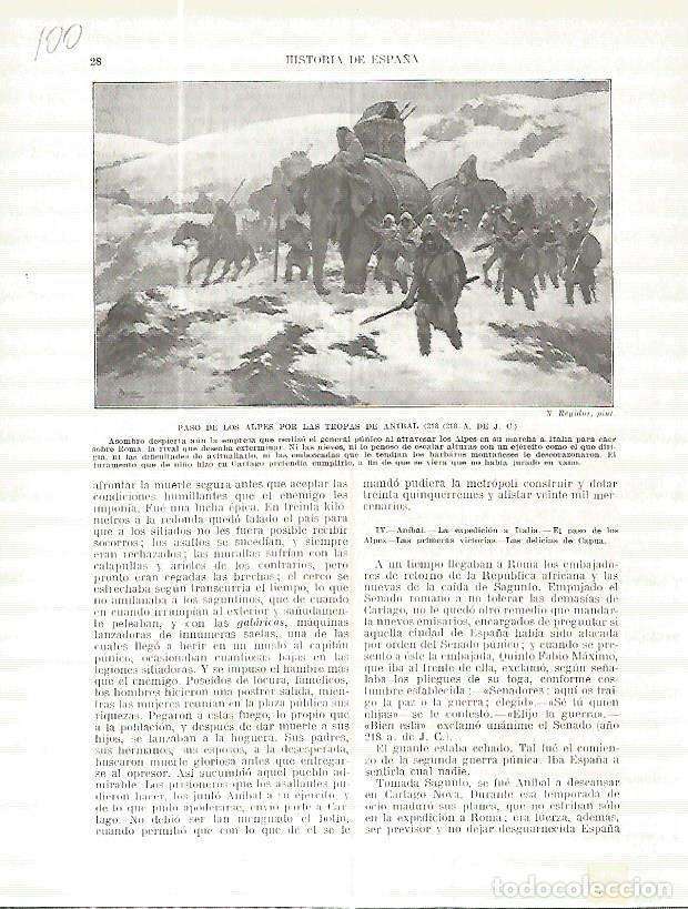 Cartoline: LAMINA 4613: Paso de los Alpes por Anibal - Manuel Rodriguez Codola