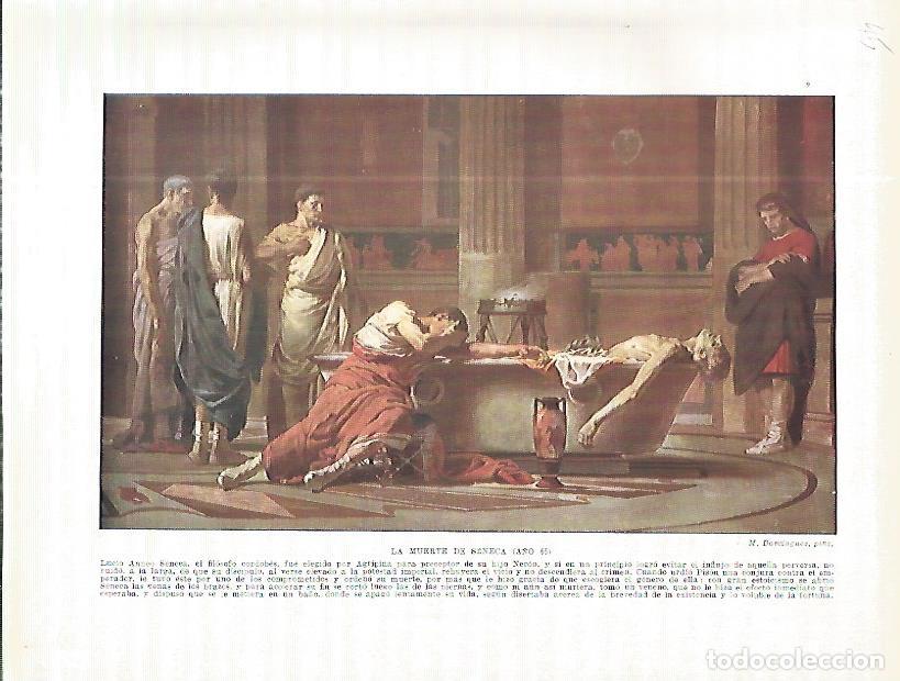 Postales: LAMINA 4558: La muerte de Seneca - Manuel Rodriguez Codola