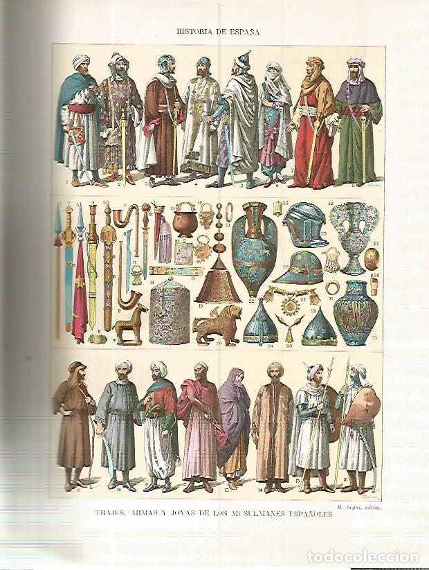 Postkarten: LAMINA 4565: Trajes armas joyas y enseres de los musulmanes espa&ntilde;oles - Manuel Rodriguez Codola