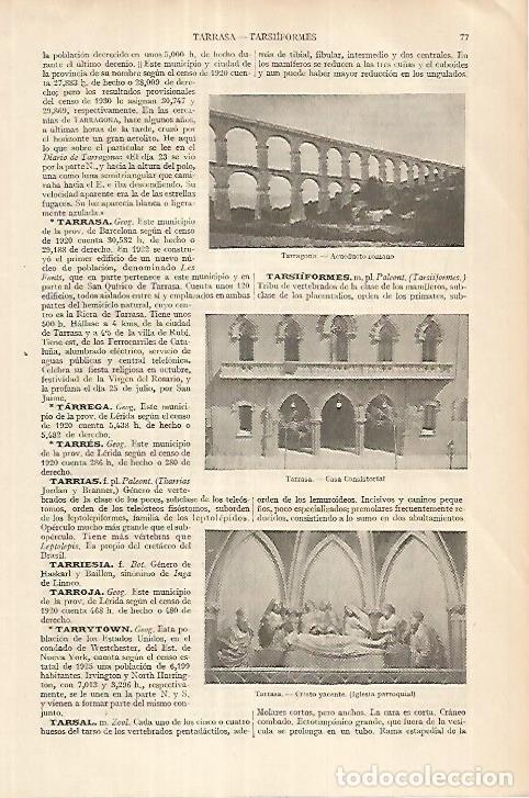 Postales: LAMINA ESPASA 18129: Vistas de Terrassa Barcelona - Varios
