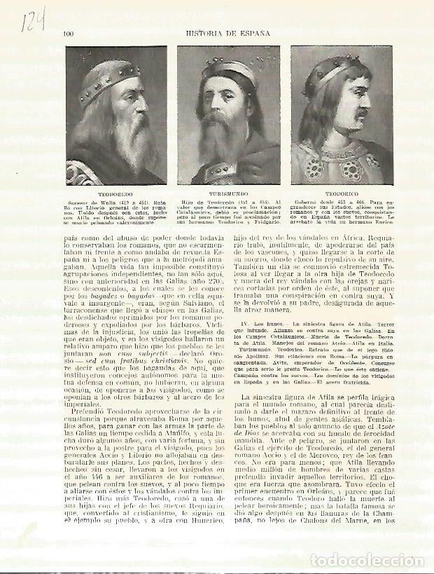 Postcards: LAMINA 4637: Retratos de Teodoredo Turismundo y Teodorico - Manuel Rodriguez Codola